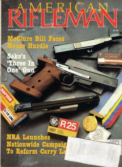 Vintage American Rifleman Magazine - September, 1985 - Very Good Condition