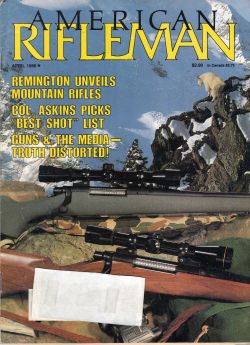 Vintage American Rifleman Magazine - April, 1986 - Very Good Condition