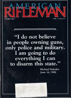 Vintage American Rifleman Magazine - October, 1988 - Very Good Condition