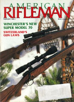 Vintage American Rifleman Magazine - February, 1990 - Very Good Condition