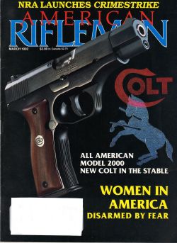 Vintage American Rifleman Magazine - March, 1992 - Very Good Condition
