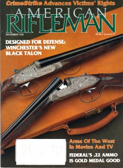 Vintage American Rifleman Magazine - November, 1992 - Very Good Condition