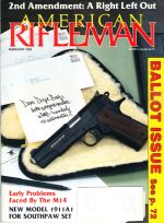 Vintage American Rifleman Magazine - February, 1993 - Very Good Condition