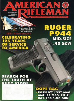 Vintage American Rifleman Magazine - January, 1996 - Very Good Condition