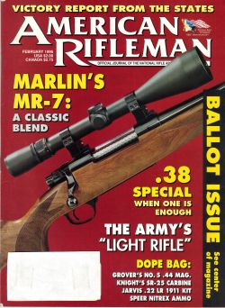Vintage American Rifleman Magazine - February, 1996 - Very Good Condition