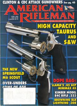 Vintage American Rifleman Magazine - June, 1996 - Very Good Condition