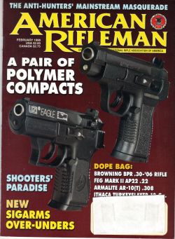 Vintage American Rifleman Magazine - February, 1998 - Very Good Condition