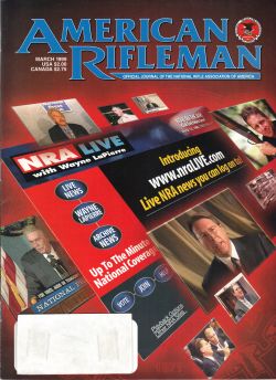 Vintage American Rifleman Magazine - March, 1999 - Very Good Condition