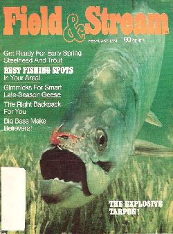 Vintage Field and Stream Magazine - February, 1974 - Good Condition
