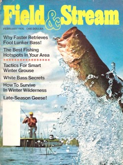 Vintage Field and Stream Magazine - February, 1976 - Good Condition