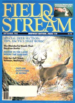 Vintage Field and Stream Magazine - September, 1985 - Very Good Condition - Northeast Edition