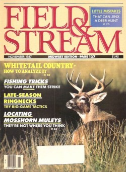 Vintage Field and Stream Magazine - November, 1987 - Good Condition - Midwest Edition