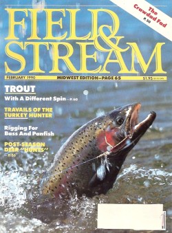 Vintage Field and Stream Magazine - February, 1990 - Very Good Condition - Midwest Edition