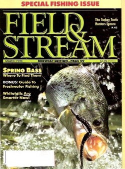 Vintage Field and Stream Magazine - March, 1990 - Like New Condition - Midwest Edition