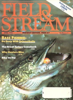 Vintage Field and Stream Magazine - April, 1990 - Very Good Condition - Midwest Edition