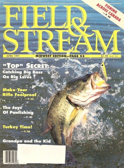 Vintage Field and Stream Magazine - April, 1991 - Like New Condition -  Midwest Edition