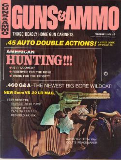Vintage Guns & Ammo Magazine - February, 1971 - Very Good Condition