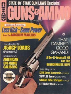 Vintage Guns & Ammo Magazine - January, 1972 - Very Good Condition
