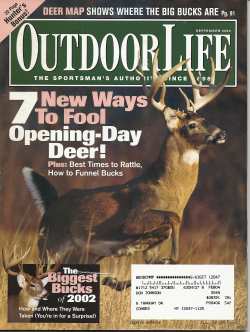 Vintage Outdoor Life Magazine - September, 2003 - Good Condition