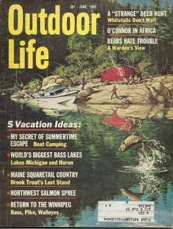 Vintage Outdoor Life Magazine - June, 1965 - Good Condition