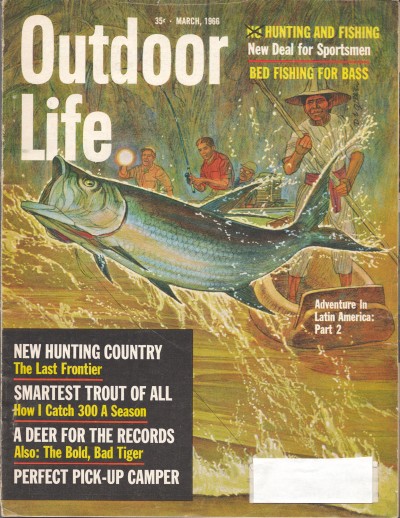 Vintage Outdoor Life Magazine - March, 1966 - Very Good Condition