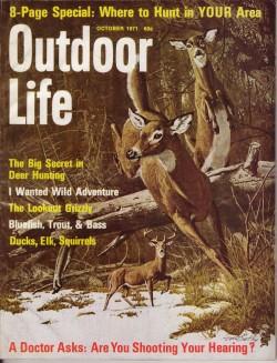 Vintage Outdoor Life Magazine - October, 1971 - Very Good Condition - Northeast Edition