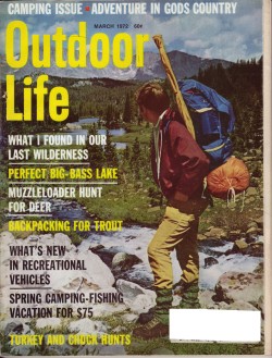 Vintage Outdoor Life Magazine - March, 1972 - Good Condition - Northeast Edition