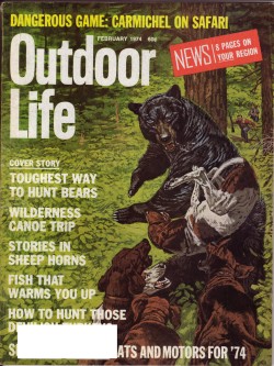 Vintage Outdoor Life Magazine - February, 1974 - Very Good Condition - Great Lakes Edition