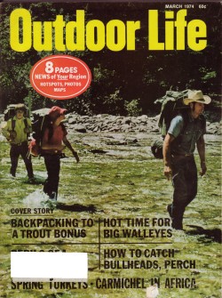Vintage Outdoor Life Magazine - March, 1974 - Good Condition - Great Lakes Edition