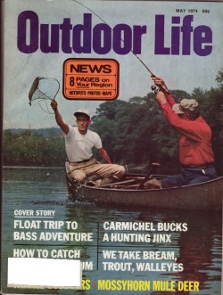 Vintage Outdoor Life Magazine - May, 1974 - Very Good Condition - Great Lakes Edition