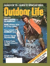 Vintage Outdoor Life Magazine - March, 1975 - Good Condition - Great Lakes Edition