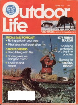Vintage Outdoor Life Magazine - April, 1977 - Very Good Condition - Northeast Edition