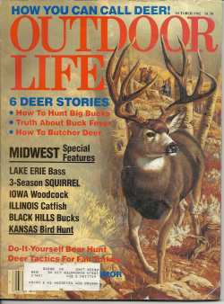 Vintage Outdoor Life Magazine - October, 1982 - Acceptable Condition - Midwest Edition