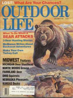 Vintage Outdoor Life Magazine - November, 1982 - Acceptable Condition - Midwest Edition