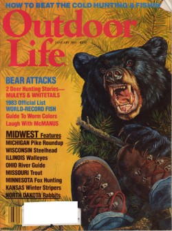 Vintage Outdoor Life Magazine - January, 1983 - Acceptable Condition - Midwest Edition