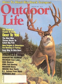 Vintage Outdoor Life Magazine - August, 1983 - Very Good Condition - Midwest Edition