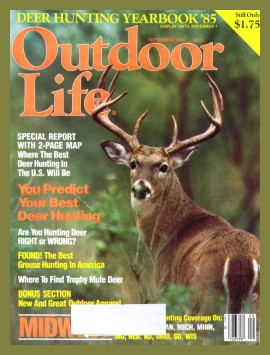 Vintage Outdoor Life Magazine - September, 1985 - Like New Condition - Midwest Edition