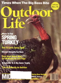 Vintage Outdoor Life Magazine - February, 1986 - Good Condition - Midwest Edition