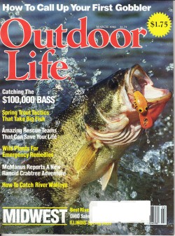 Vintage Outdoor Life Magazine - March, 1986 - Like New Condition - Midwest Edition