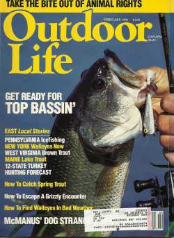 Vintage Outdoor Life Magazine - February, 1991 - Good Condition